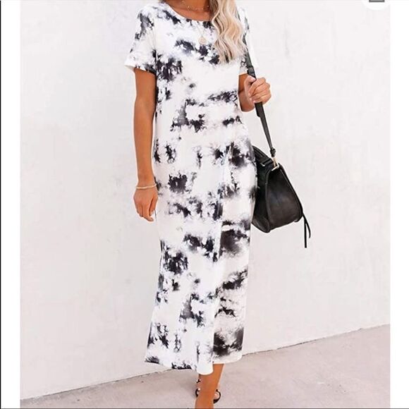 🎉HP🎉NEW Tie Dye Print Split Dress - Picture 3 of 8